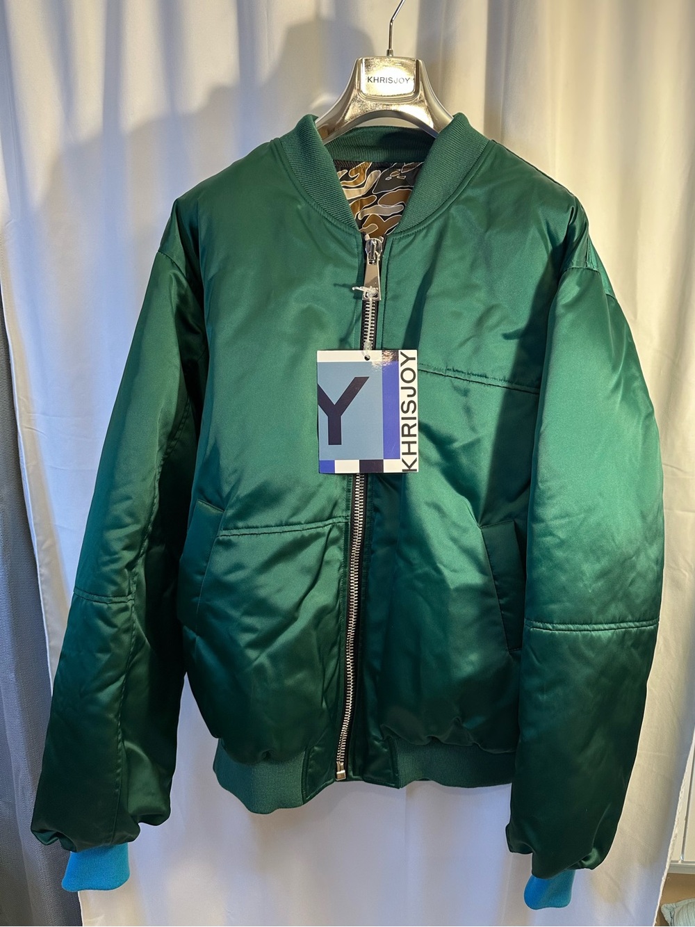 KHRISJOY | Emerald Puff Bomber | Size 1 | NWT